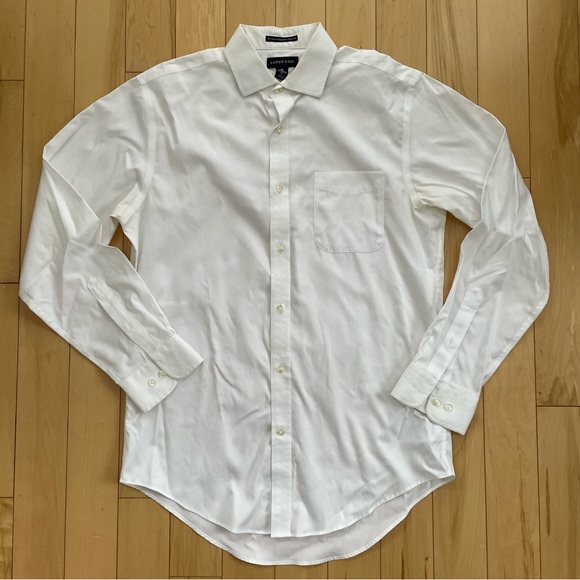 Mens Lands end supima no iron pinpoint Oxford shirt - Picture 1 of 6